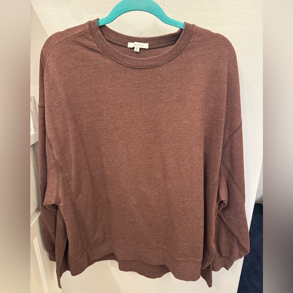 Z Supply Oversized sweatshirt, M, coco brown